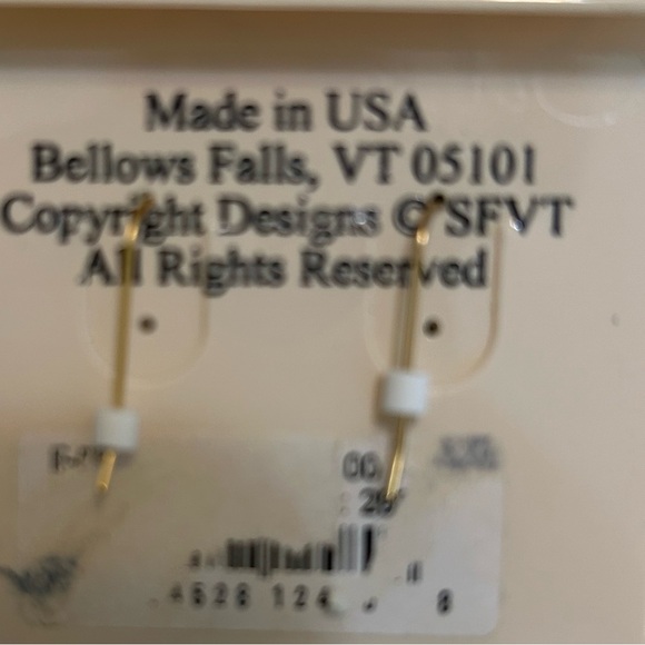 silver forrest earrings bronze tone pounded handcrafted in VT - NWT - Picture 3 of 3